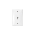 Leviton Flush Mt Singlegang Wallplate, With 1 F Connector, White 80781-W